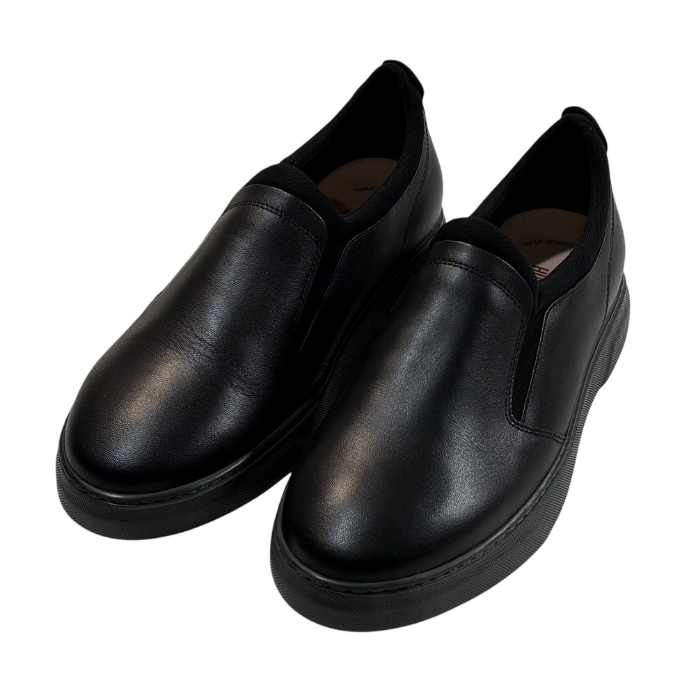 Samuel Hubbard Flight Slip On Sneakers Mens 9 Black Leather M1620-068 Low Top